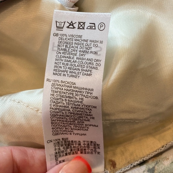 New! Reiss Serena Floral Print Wide Leg Trousers Multicolored nwot 33401 - Picture 14 of 16